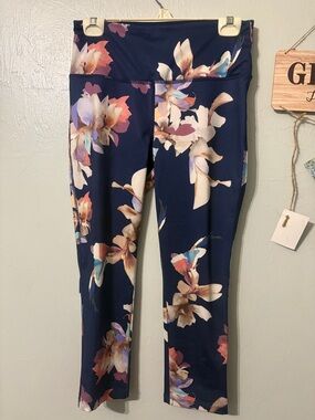 VOGO Athletica Navy Floral High-Rise Leggings